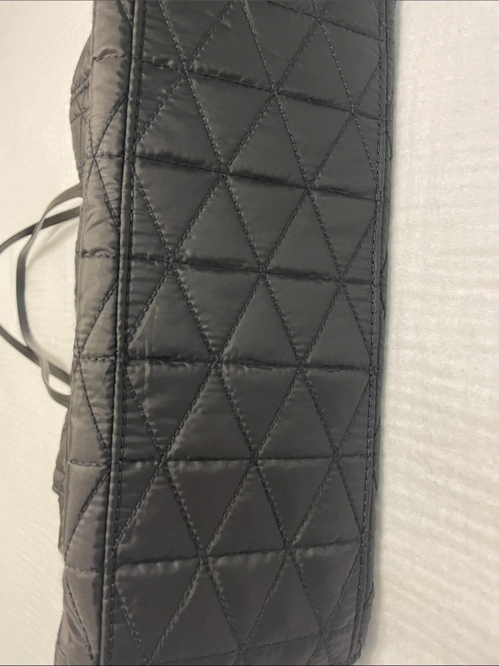 kate spade Black Quilted Tote with Logo Plaque